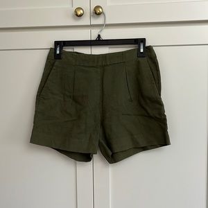 Olive linen madewell shorts